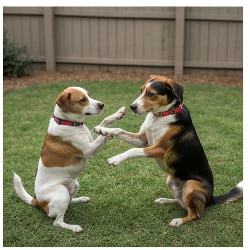 Dog handler training session