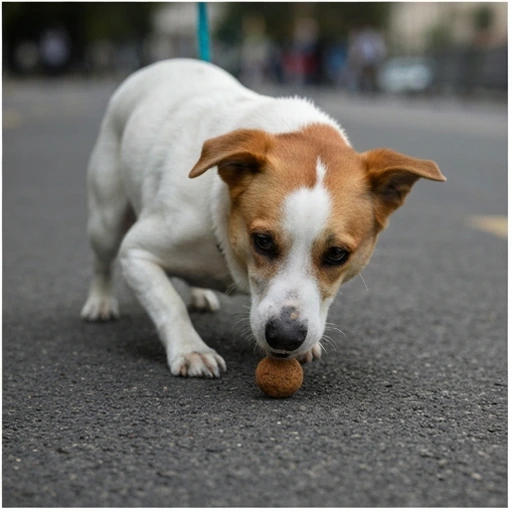 Herding dog in action