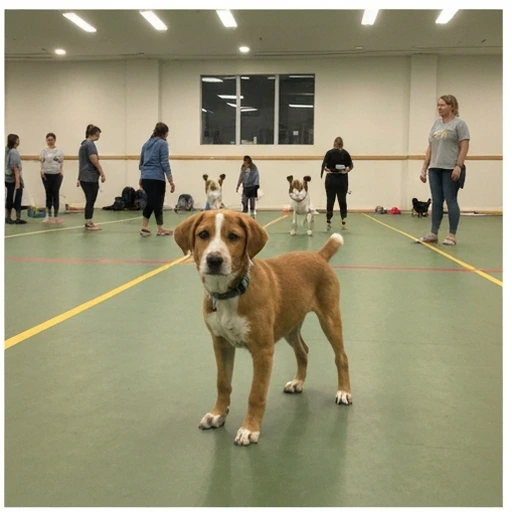 Dog handler training session