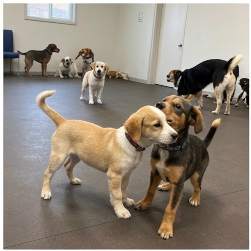 Brittany Spaniel in training