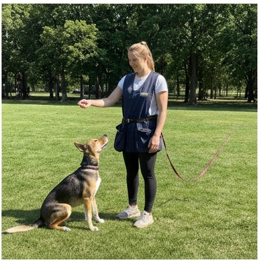 Dog obedience session